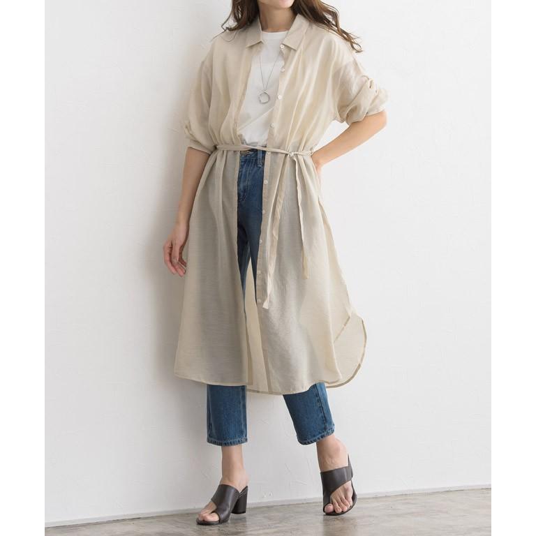 ワンピース シャツワンピース シースルー ロングシャツ レディース Md Ds02 Pierrot ピエロ 通販 Yahoo ショッピング
