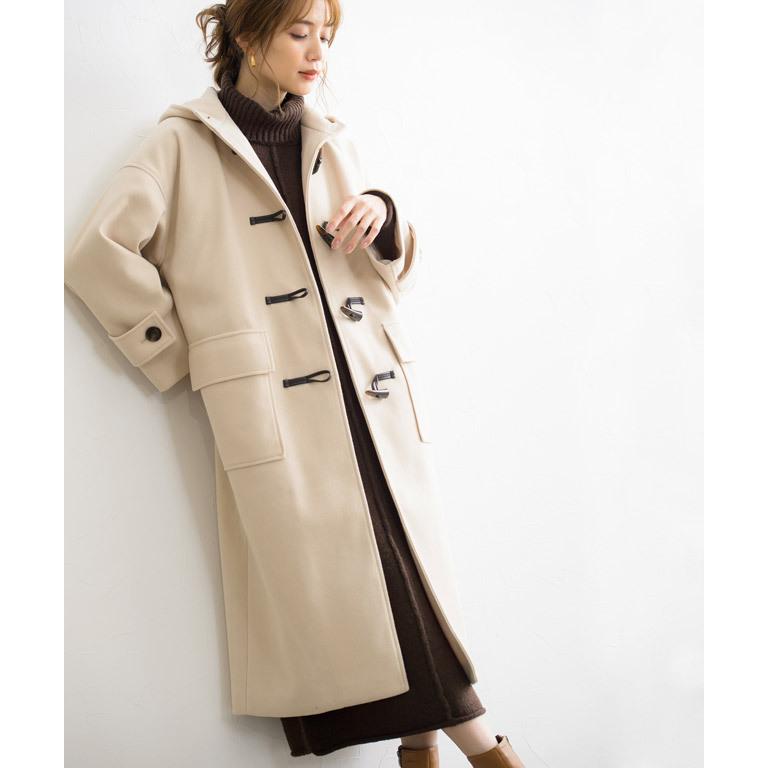 白 ダッフルコート ロングの商品一覧 通販 Yahoo ショッピング