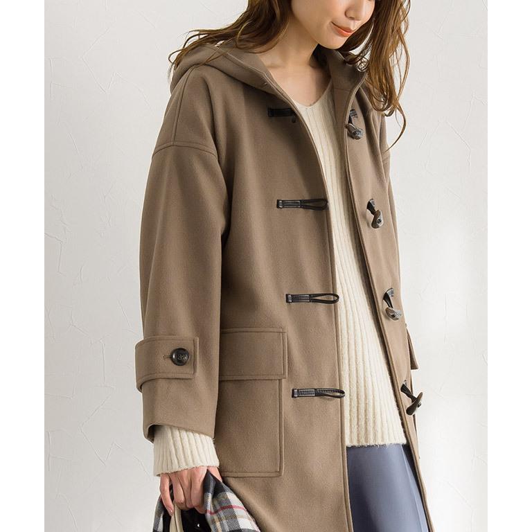 コート ダッフルコート ロングコート フード付き ロング丈 裏地付き