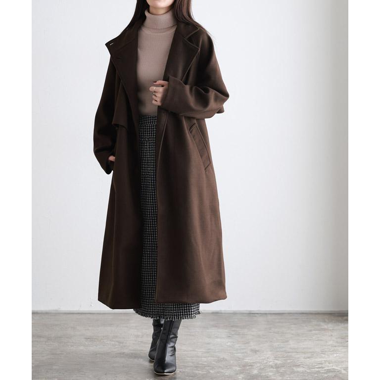 marvelous by Pierrot コート スタンドカラー メルトン 生地