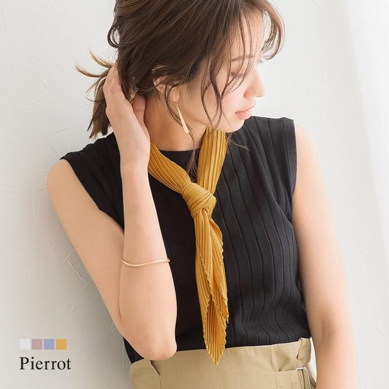 スカーフ プリーツ シルク風 無地 レディース Md2 Ks1903 Pierrot ピエロ 通販 Yahoo ショッピング