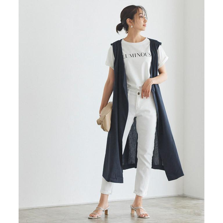 夏sale ワンピース ジレ 麻混 綿混 2way コットン ロングベスト ロング丈 レディース Ks1911 Pierrot ピエロ 通販 Yahoo ショッピング
