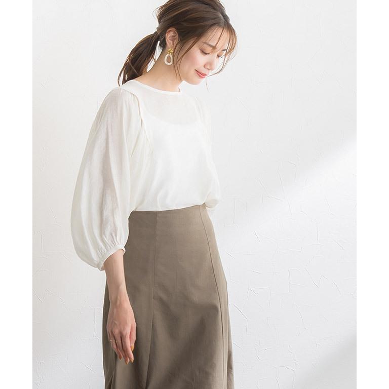 スカート ロングスカート マーメイドスカート マーメイド リネン混  