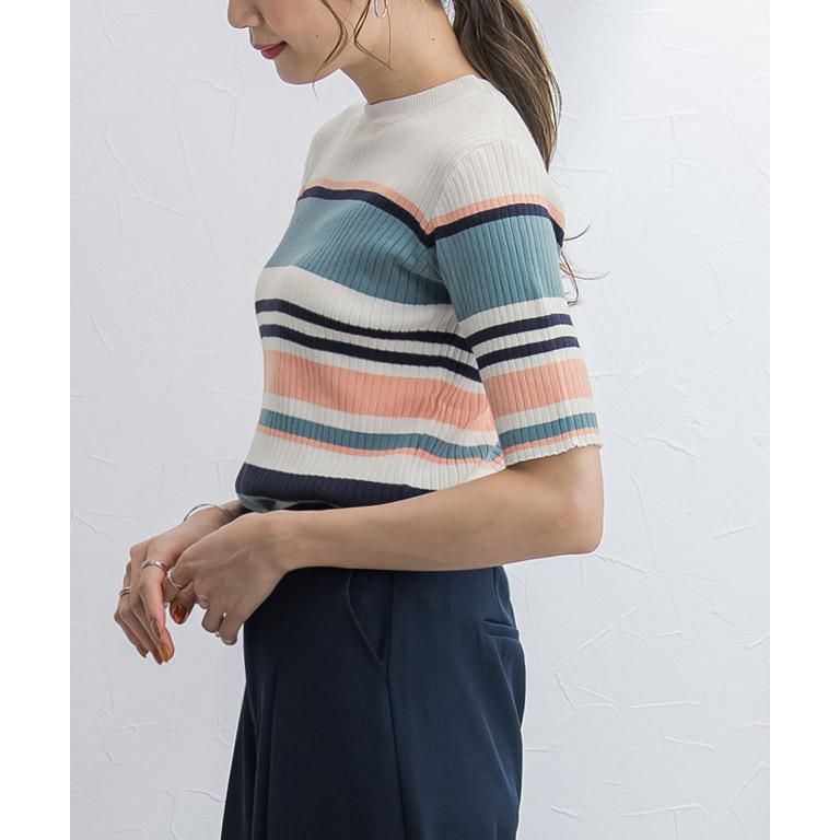 marvelous by Pierrot ニット セーター ボーダー マルチカラー