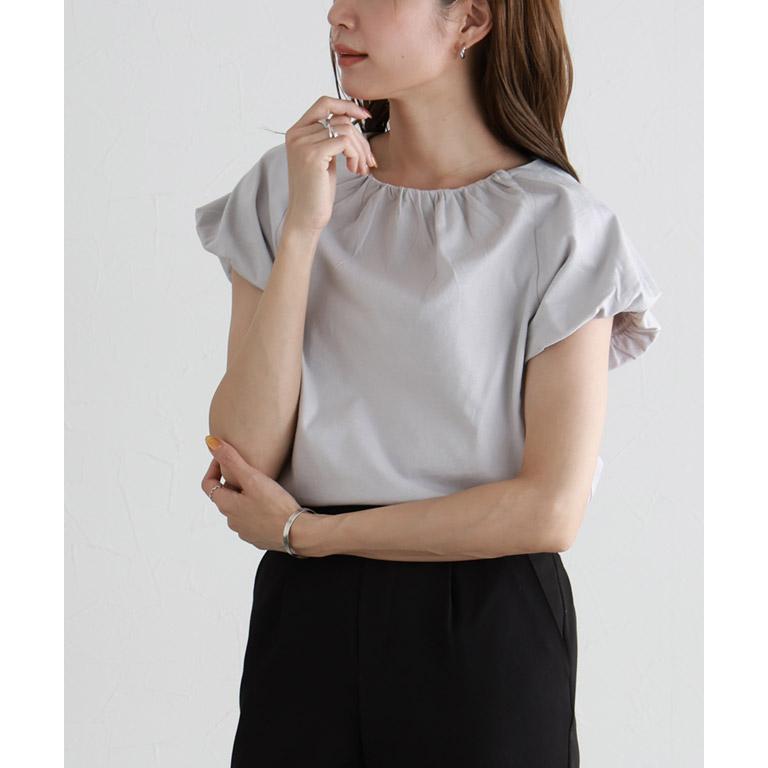 Pierrot（ピエロ） tシャツ レディース カットソー パフスリーブ 綿100
