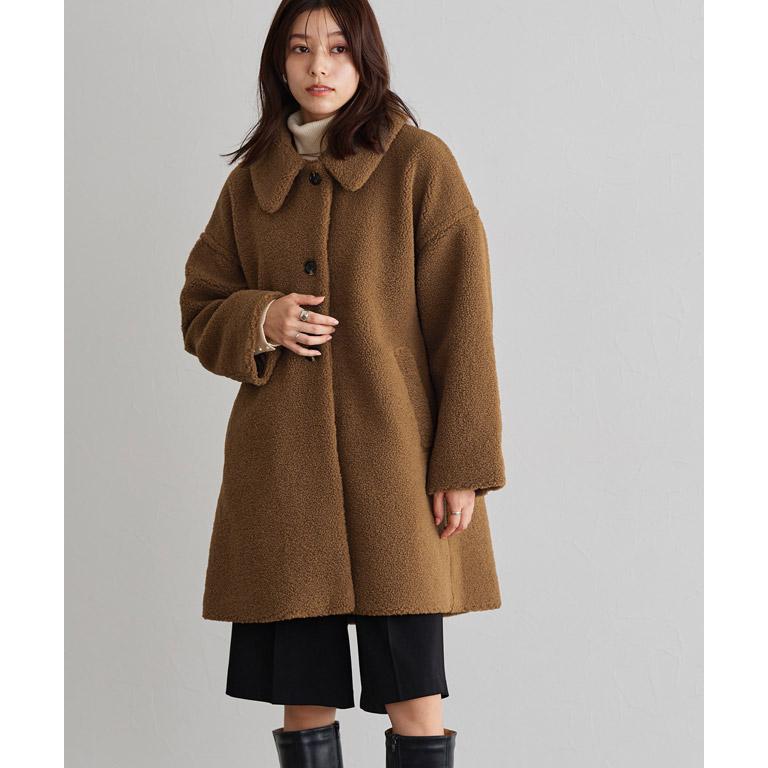 marvelous by Pierrot コート ステンカラー ボア Aライン