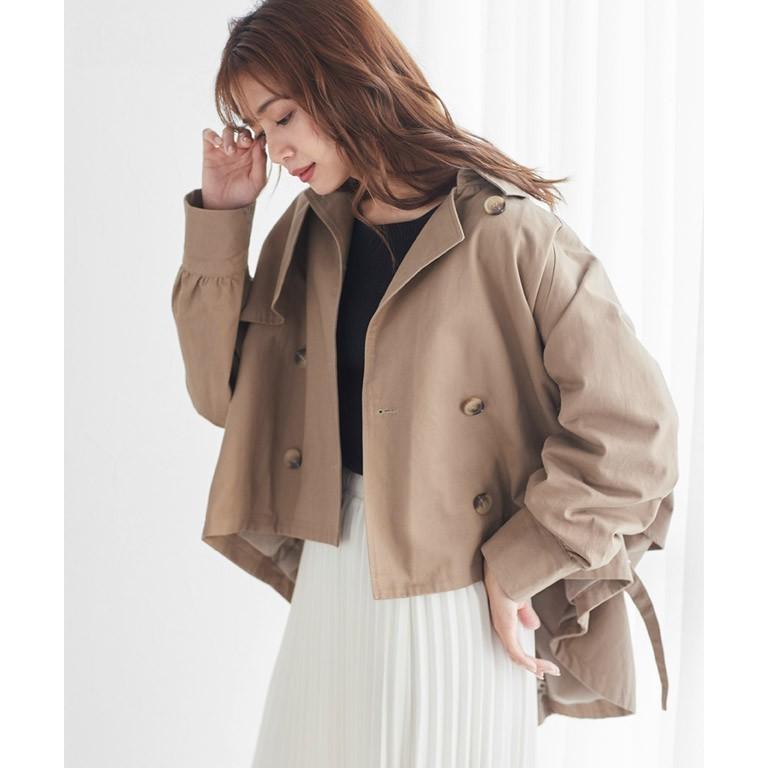 トレンチコート ライトアウター ショート丈 レディース S1905 Pierrot ピエロ 通販 Yahoo ショッピング