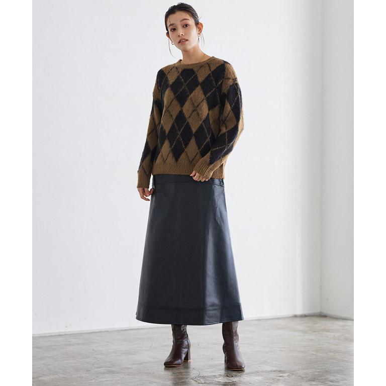 marvelous by Pierrot ニット アーガイル柄 モヘアタッチ