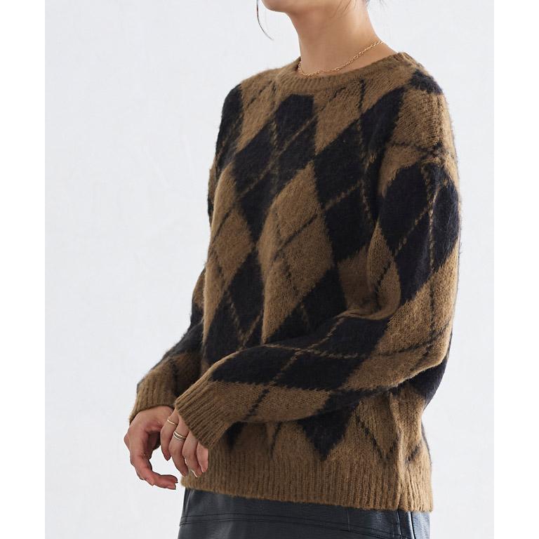 marvelous by Pierrot ニット アーガイル柄 モヘアタッチ