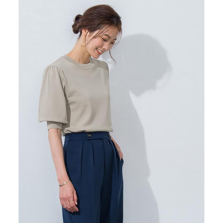 COUDRE 黒 パフスリーブ 半袖ニット KOBE LETTUCE ニット セーター パフスリーブ半袖スカラップ