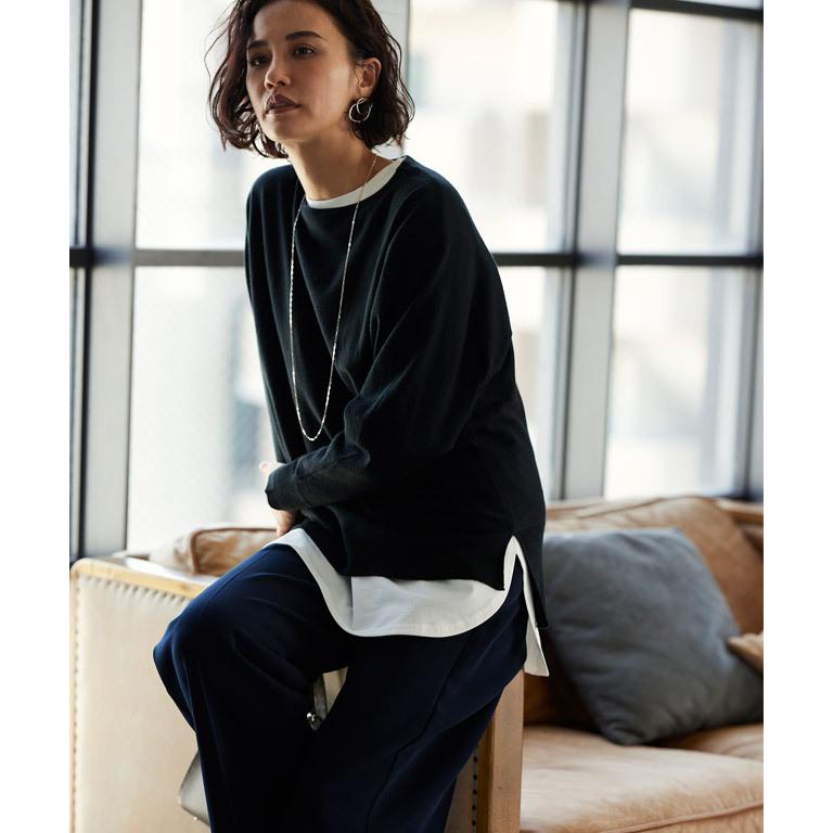 美品　ニードルス　NEEDLES 和紙 ポロ ニット　セーター　白黒 樋之津 琳太郎] 「ニードルズのニットポロを、モノトーンで