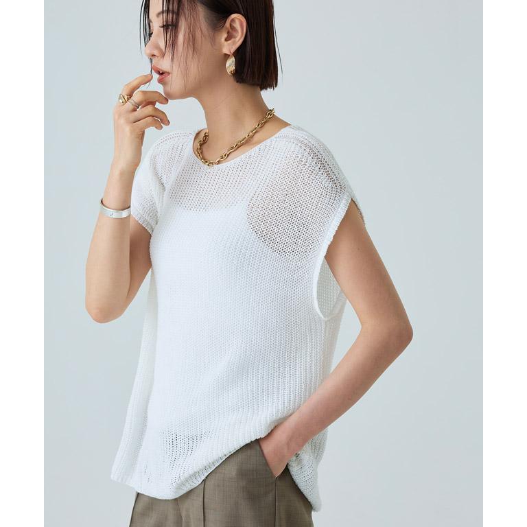 アーツ＆サイエンス 日本製 ヴィンテージ加工 リネン・麻混 コットンニット アーツ＆サイエンス 日本製 ヴィンテージ加工 リネン・麻混