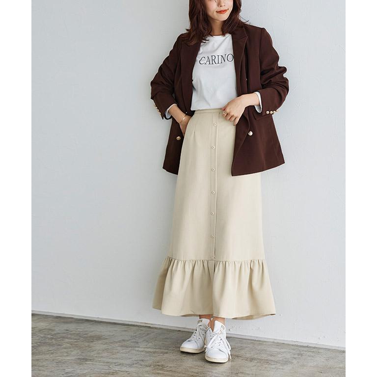 marvelous by Pierrot スカート ギャザー フロントボタン フレア