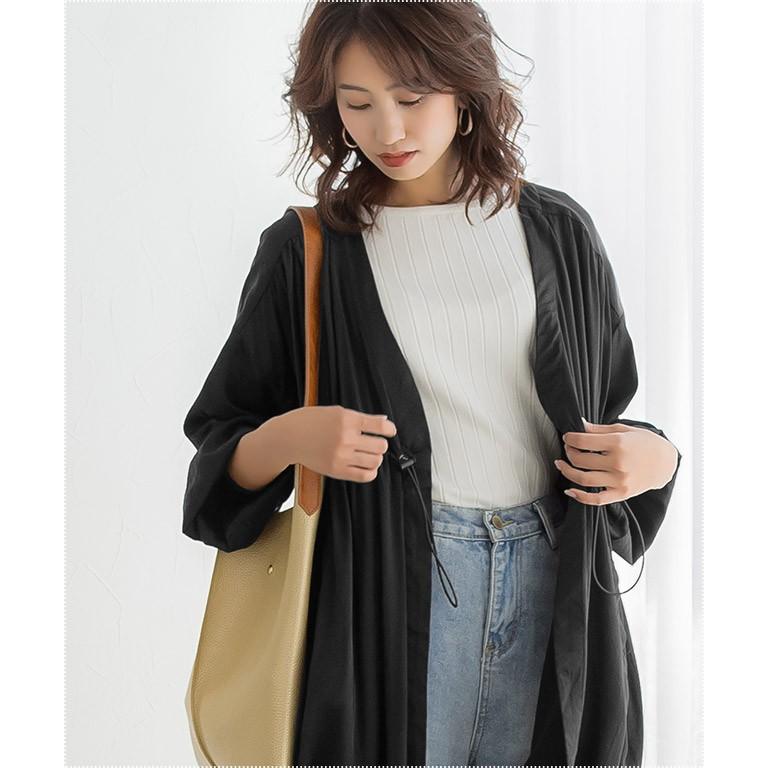 アウトレットSALE ロングカーディガン ガウン ドロスト レディース