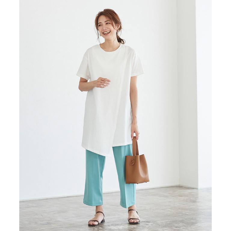 Tシャツ 半袖 綿100 コットン100 アシンメトリー レディース MD｜pierrot-webshop｜12