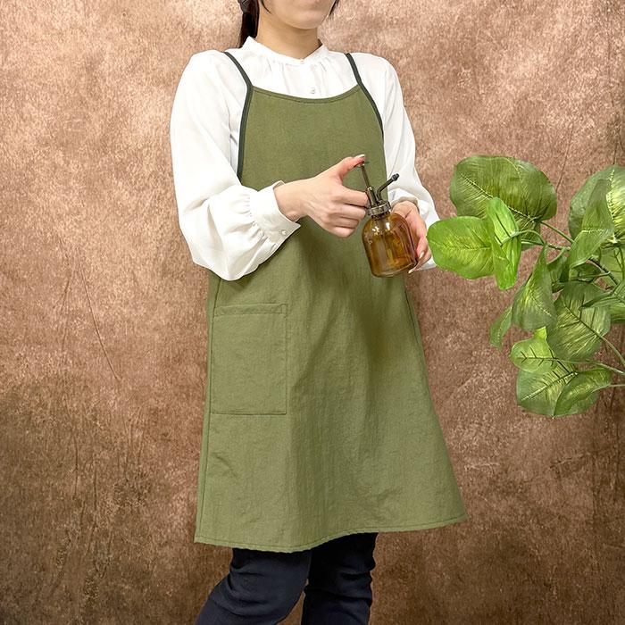 エプロン ナイロン おしゃれ かぶるだけ 保育士 美容師 日本製 強撥水