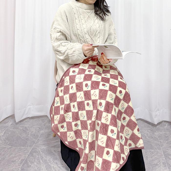ブランケット フリース はな 花 フラワー 保温 寒さ対策 ハーフケット