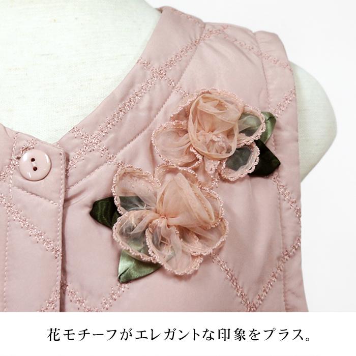 エプロン おしゃれ 保育士 キルティング 前開き 前ボタン 撥水加工