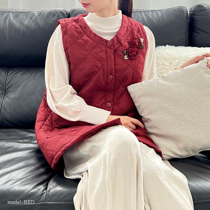 エプロン おしゃれ 保育士 キルティング 前開き 前ボタン 撥水加工