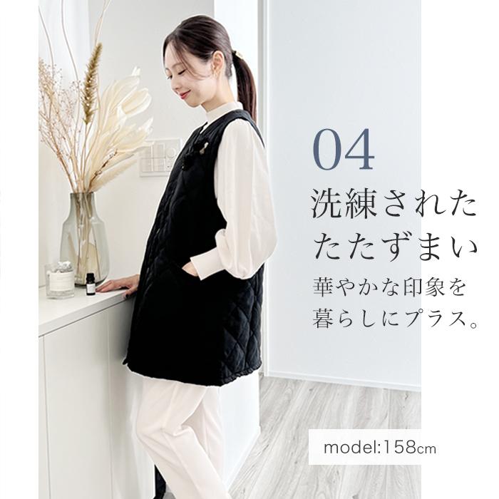 エプロン おしゃれ 保育士 キルティング 前開き 前ボタン 撥水加工