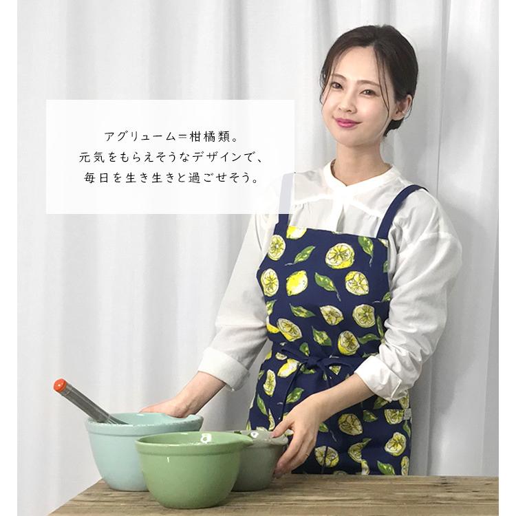 エプロン おしゃれ 保育士 アグリューム レモン かわいい クロス