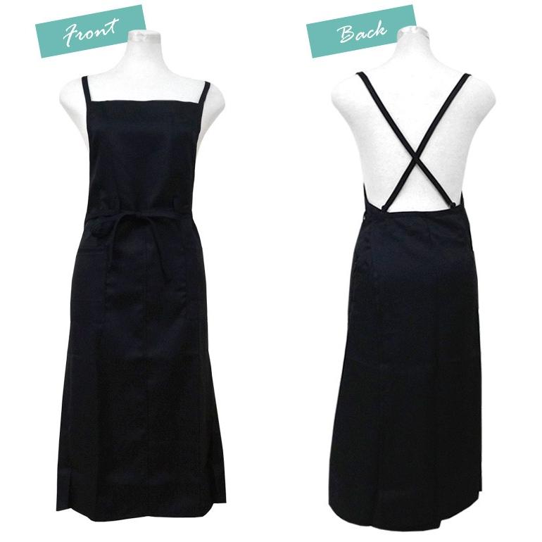 メール便送料無料 ロングエプロン おしゃれ かわいい 制服 カフェ 爆売り 代引き不可 ワークエプロン