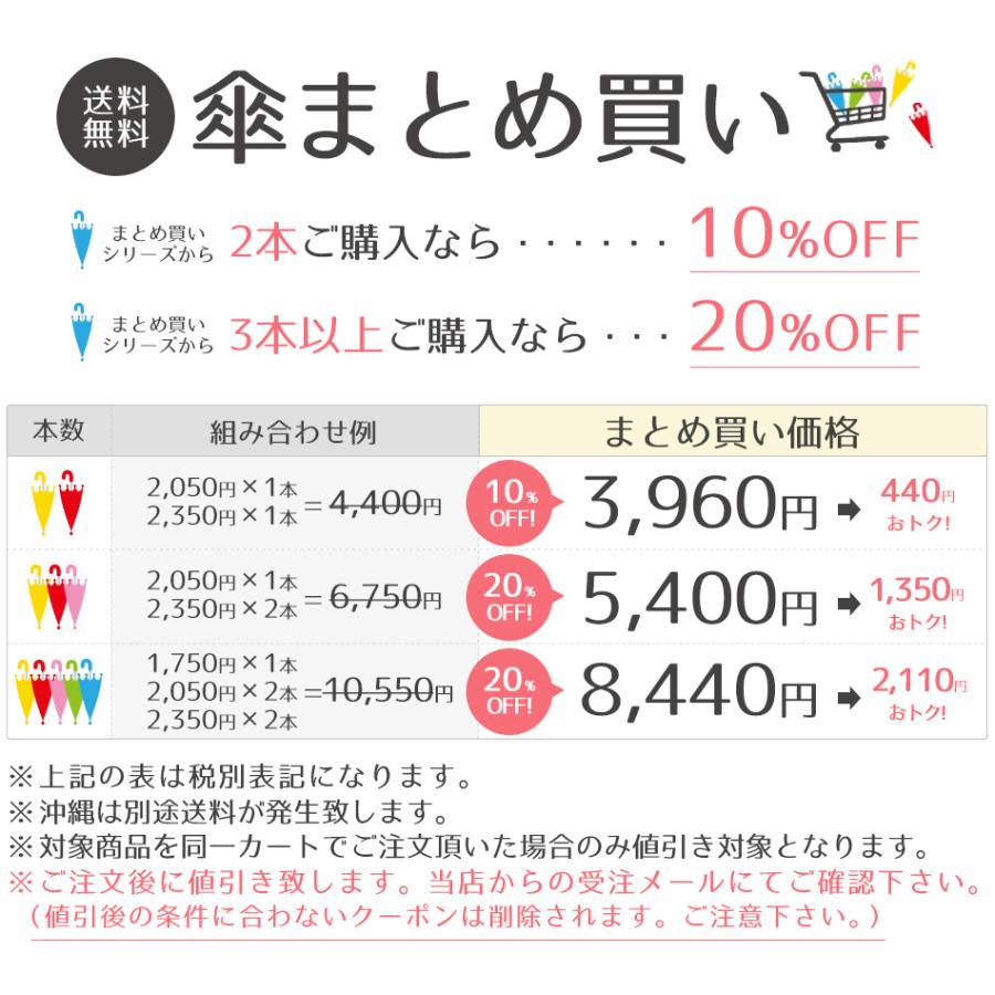 傘 レディース 大きめ 丈夫 軽い 軽量 雨傘 長傘 まとめ買い 58cm 8本骨 かわいい ビニール傘 プレゼント ギフト 母の日 敬老の日 クリスマス 誕生日 送料無料｜pierrot｜13