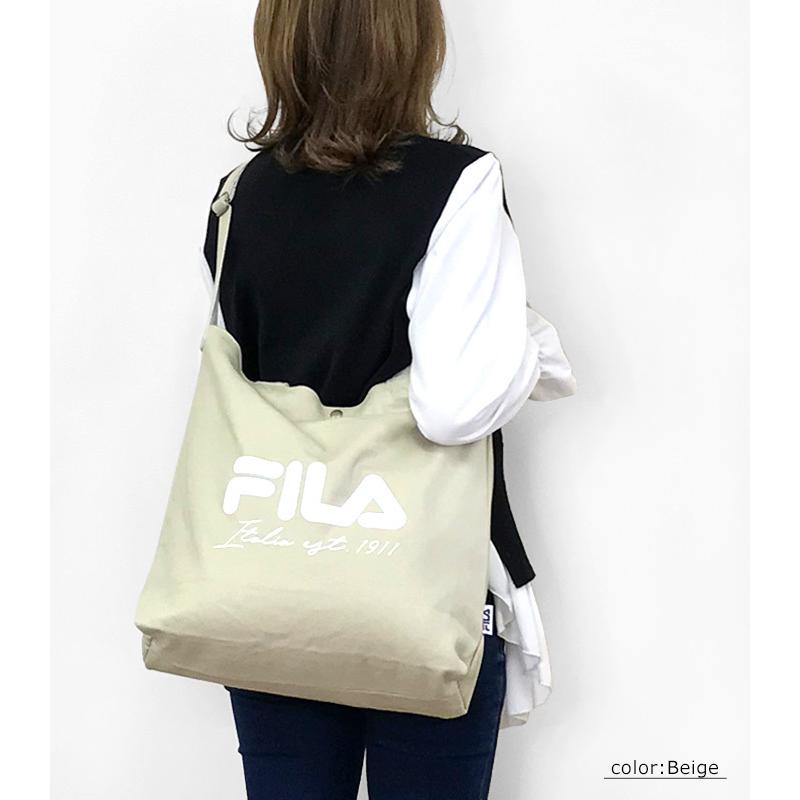 FILA フィラ スモーキーカラー 2way トート ショルダー バッグ 帆布 キャンバス 大きめ 大容量 A4対応 / メール便不可｜pierrot｜04