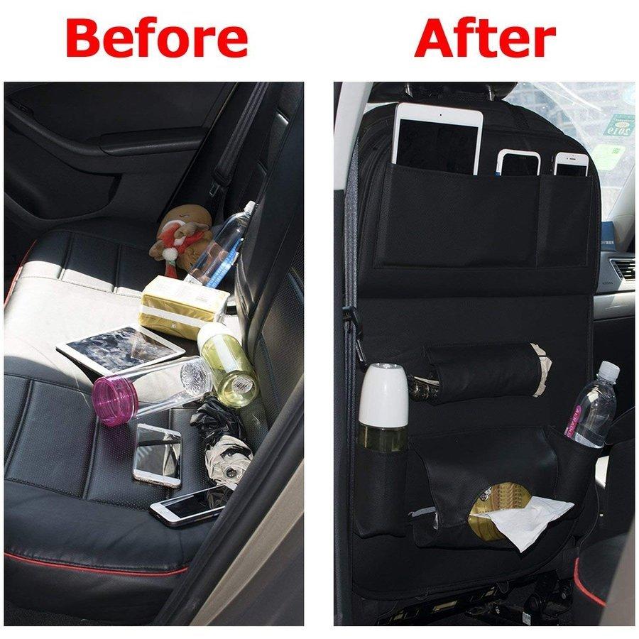 豊富なギフト 車 バックシート 収納 ポケット シートバックポケット テーブル ドリンクホルダー 後部座席用 合皮レザー 車載ポケット 多機能 Materialworldblog Com