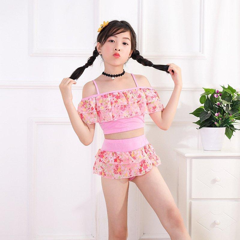 売り込み キッズ水着 女の子 ビキニ2点セット 子供用 こども 女児 スイムウェア ガールズ ビキニ