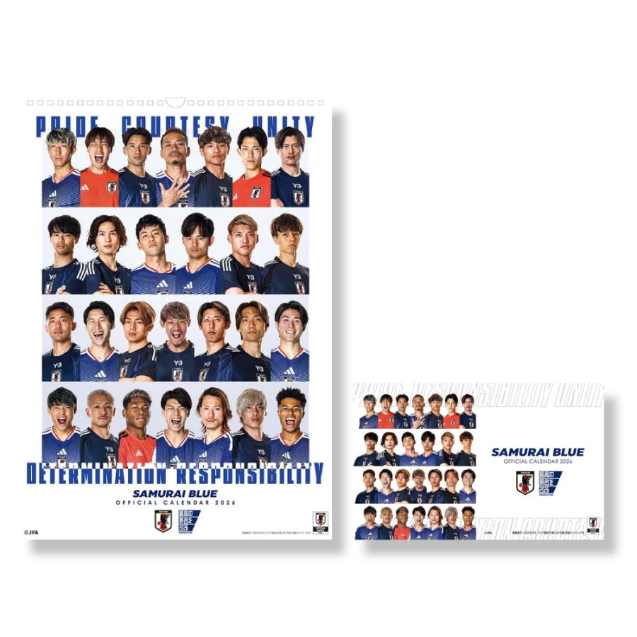 サッカー日本代表 壁掛け・卓上セット CL26-580 CL26-581 2026年