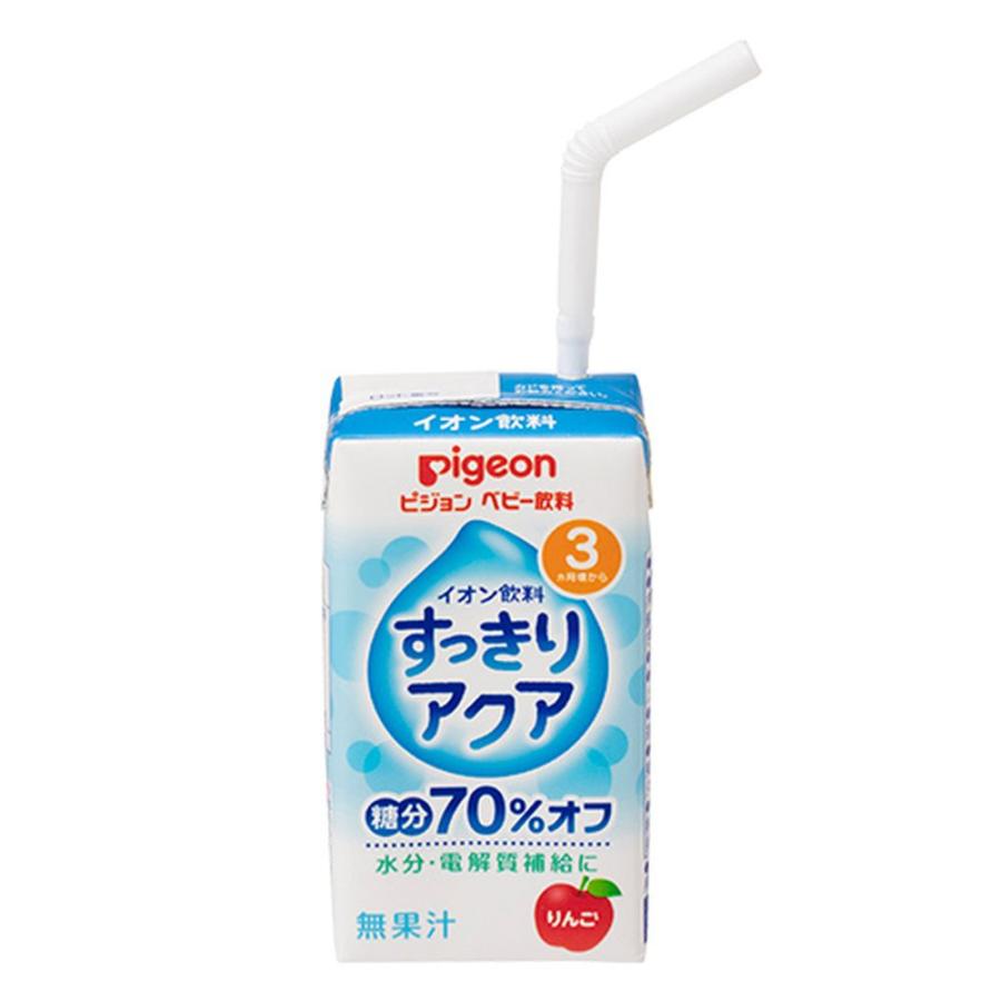 ピジョン pigeon すっきりアクア りんご 125ｍｌ×3個×4個セット 3ヵ月頃〜 乳児 ベビー飲料 飲料 紙パック ジュース 飲み物 散歩 赤ちゃん｜pigeon-shop｜03