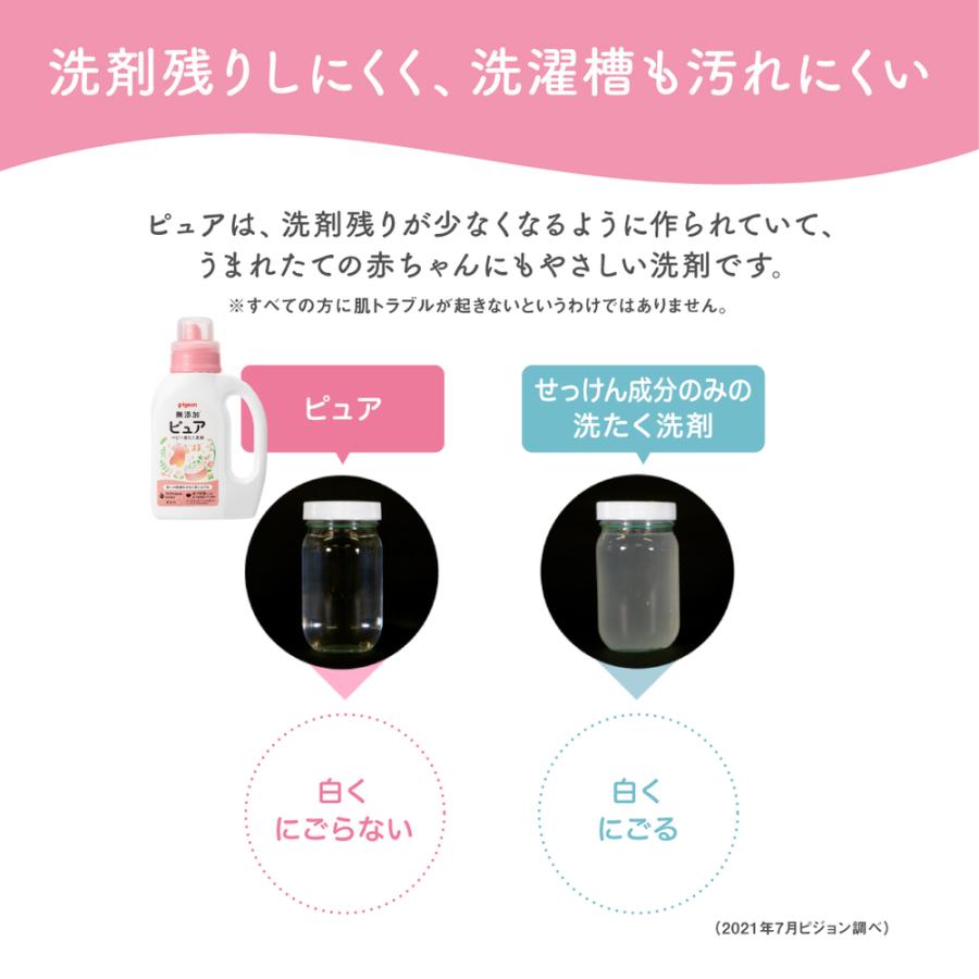 無添加ピュア　ベビー洗たく洗剤　詰めかえ用２回分　１４４０ｍｌ｜pigeon-shop｜05