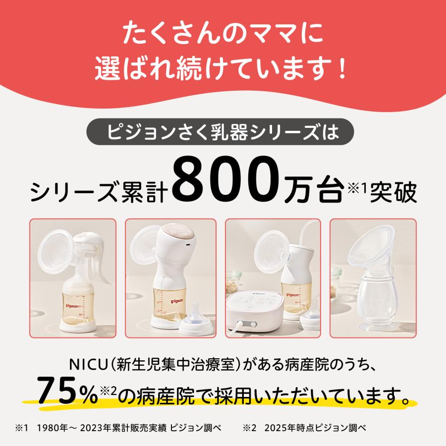 さく乳器 電動 handy fit＋ 0ヵ月〜 ベビー用品 乳児 母乳アシスト 出産 育児 搾乳器 電動搾乳器 搾乳機 母乳 ピジョン pigeonの画像