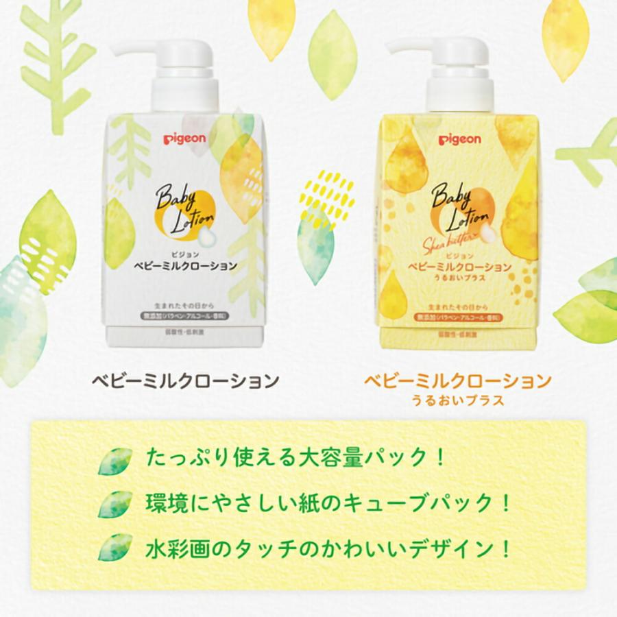 ベビーミルクローション うるおいプラス キューブパック 600ｇ×3個 0ヵ月〜 スキンケア ボディケア 保湿 無添加 赤ちゃん ピジョン pigeonの画像