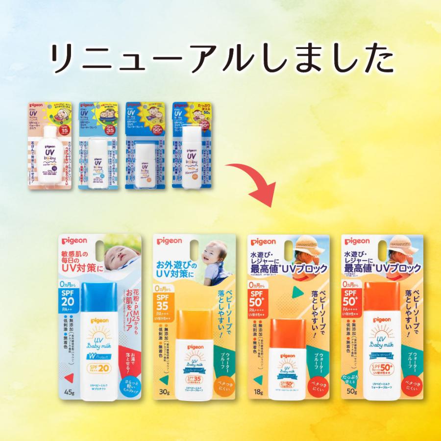 Pigeon（ピジョン） 3個セット UVベビーミルク Wプロテクト SPF20
