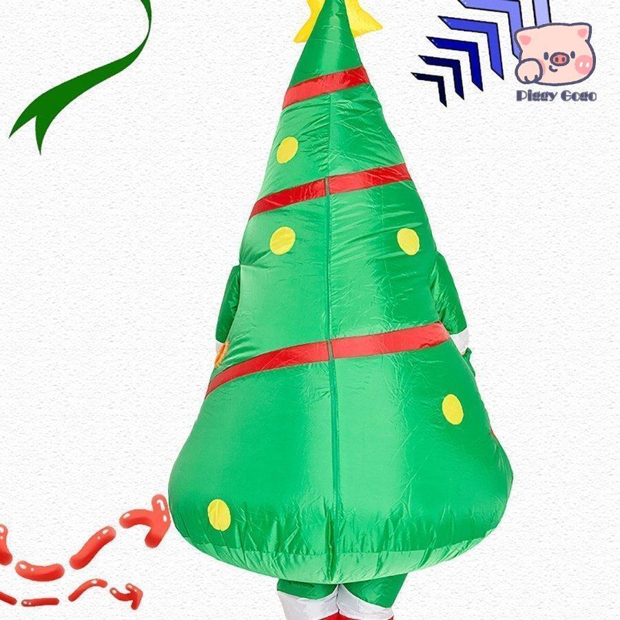 クリスマスコスプレ クリスマスツリー 空気で膨らむ コスプレ インフレータブル コスチューム 着ぐるみ 送風機付 USBタイプ おすすめ  2022 2023｜piggygogo｜05