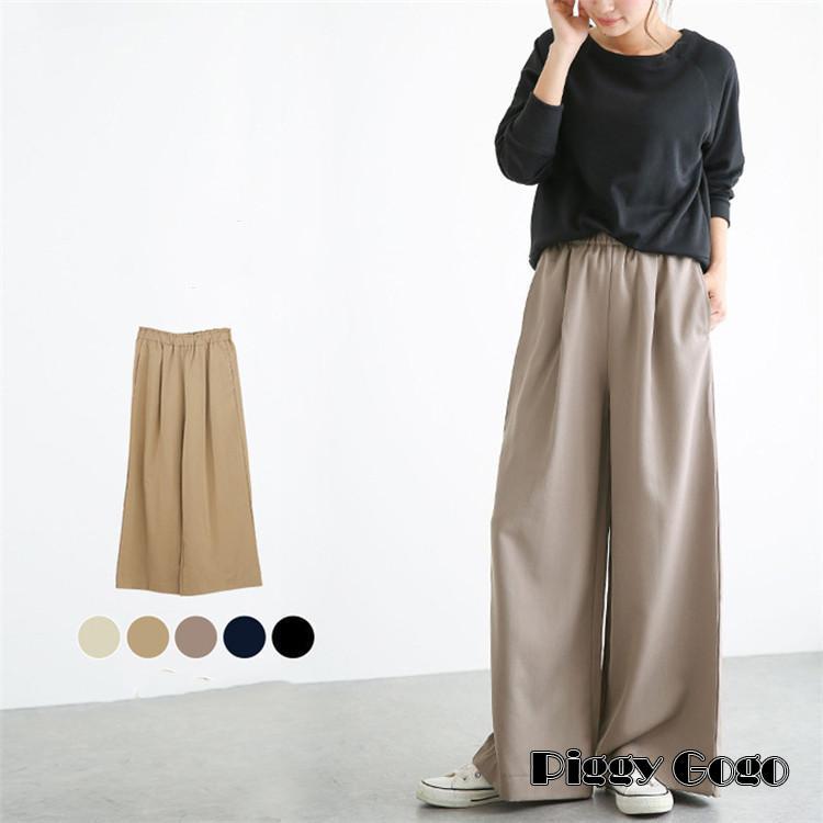 Y's リネン ガウチョ ワイド パンツ 黒 日本製 REAL STYLE（ファッション） ガウチョパンツ レディース ワイド