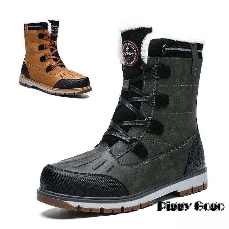 スノーシューズ スエード スノーブーツ 防寒ブーツ 裏起毛 メンズ 雪靴