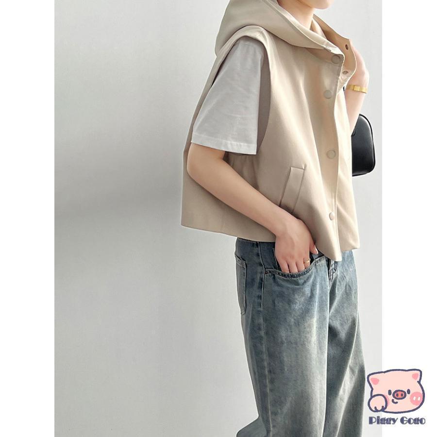 【美品】シソラス ノースリーブ パーカー ベスト ペプラムシルエット　フーディ 美品】シソラス ノースリーブ パーカー ベスト ペプラム
