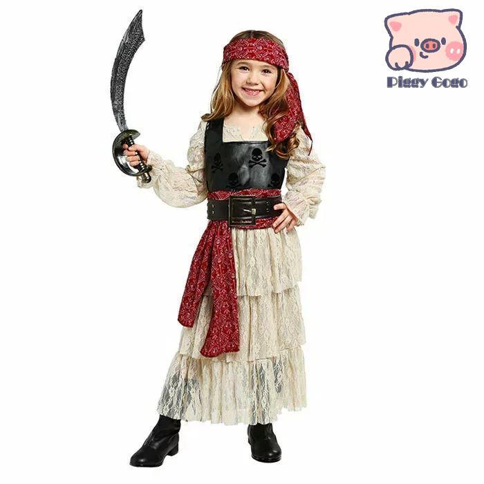 衣装 キッズ 海賊 パイレーツ 強盗 ごろつき 子供 女の子 ガール 仮装