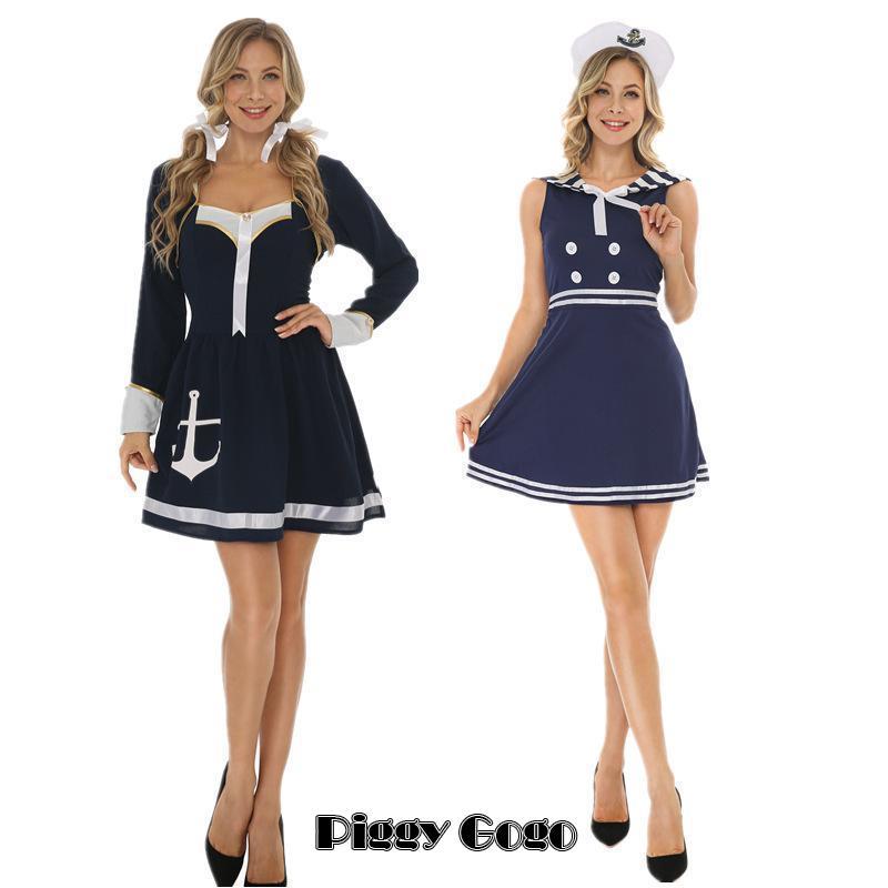 コスプレ セーラー服 制服 水兵 海兵 マリン ミニスカ 船 コスチューム