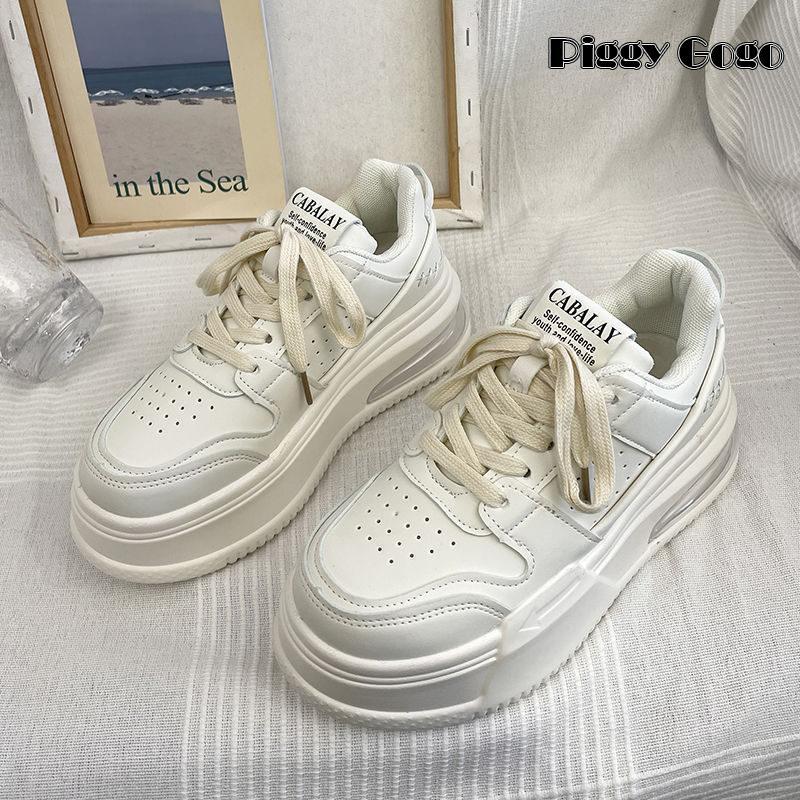 のんの 24CM 白 厚底スニーカー レディース ウォーキング カジュアルシューズ 白