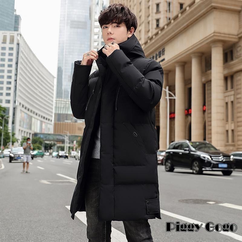 中綿コート メンズ ダウンジャケット ロング丈 ベンチコート フード
