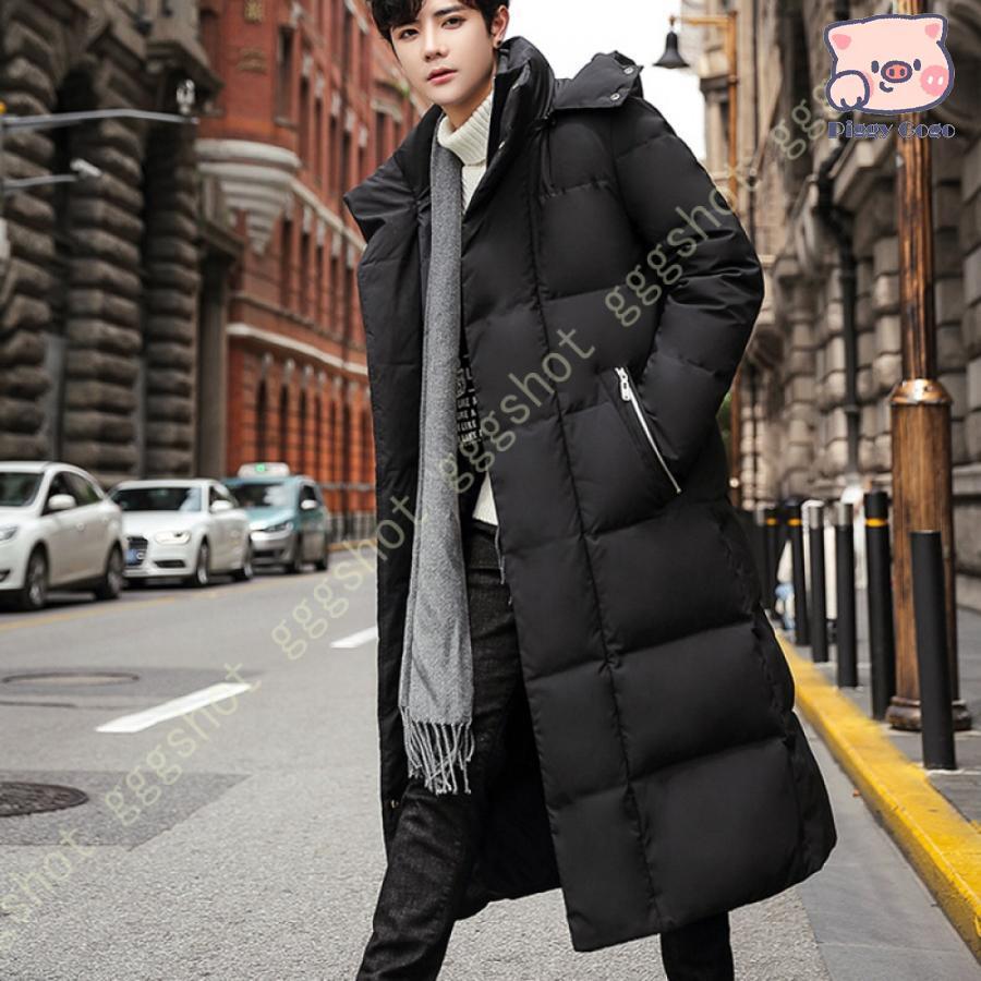 中綿ジャケット ダウンジャケット メンズ フード 秋冬 ロング
