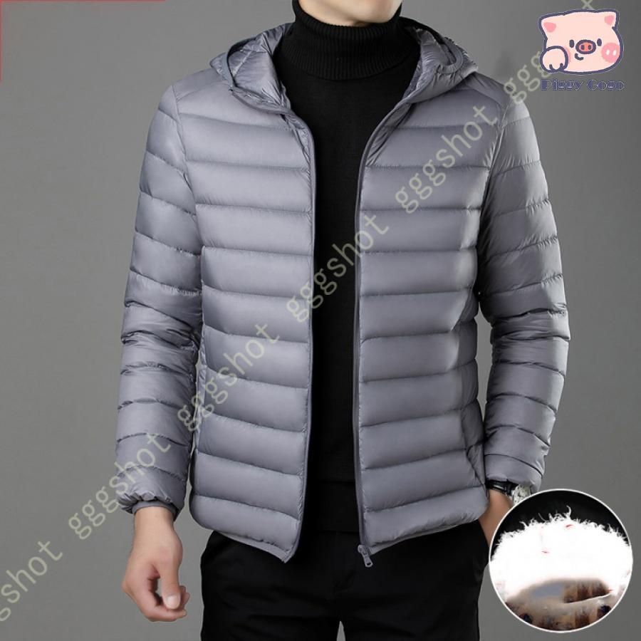 ダウンジャケット メンズ 軽量 ダウンコート アウター 中綿 フード付き