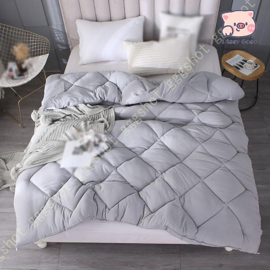 羽毛布団 シングル 200*230cm4kg 一 年 中 使える 洗いざらしの綿100