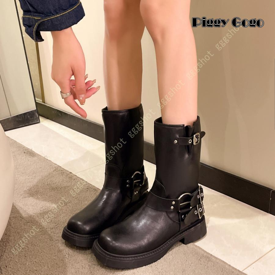 ファッションブーツ 脚長効果 エンジニア ミドルブーツ ブーツ ファッションブーツ 脚長効果 エンジニア ミドルブーツ ブーツ