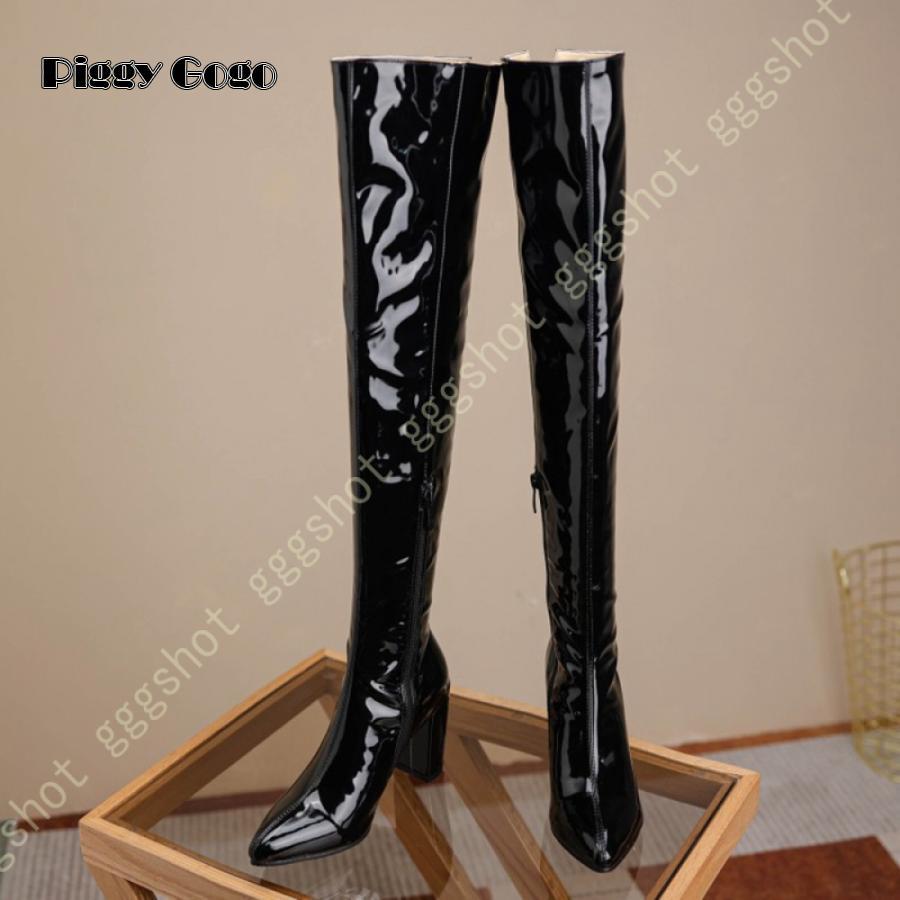 ニーハイブーツ ロングブーツ レディース 高筒ブーツ サイ