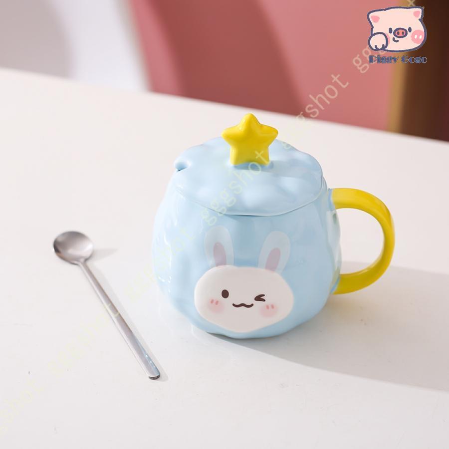 アニマル 大さめマグカップ ウサギ 子供食器 陶器 コップ 可愛い 北欧 食器 おしゃれ コーヒーカップ ティーカップ スープカップ マグ カップ コップ 450ml｜piggygogo｜20